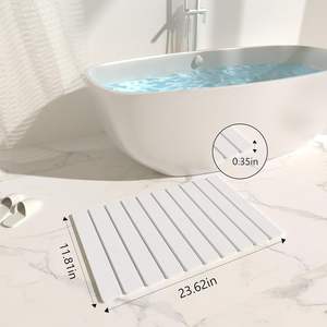 Tapis de bain pliables à séchage rapide au design moderne, super absorbants, antidérapants, en terre de diatomée, pour salle de bain et toilettes - Product Image 3