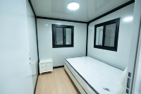 Maison conteneur pliable de 20 pieds, villa préfabriquée isolée, cabane, bâtiment préfabriqué à prix réduit pour projets d'infrastructure