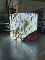 Affichage LED cylindrique, module souple flexible, écran incurvé pour colonne de centre commercial, hall d'hôtel, utilisation publicitaire intérieure