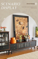 Meuble d'appoint vintage en bois massif de style français avec rangement intégré, esthétique moderne du milieu du siècle, sensation de qualité supérieure, mobilier de maison