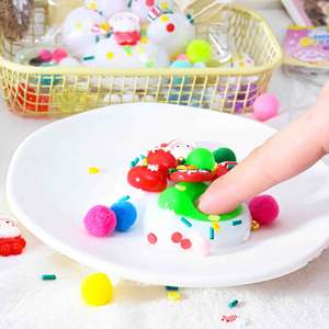 ของเล่นฝึกประสาทสัมผัสแวววาวรูปอุ้งเท้าแมวสำหรับเด็กรูปโดนัทวันคริสต์มาสรูปการ์ตูนน่ารักตลกๆทำจากพลาสติก - Product Image 3