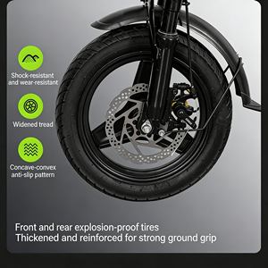 Vélo Électrique Pliant de Ville pour Adultes, 500 <span class=keywords><strong>Watts</strong></span>, Batterie Lithium 14 Pouces, Moteur Arrière Brushless, Idéal Longue Distance - Vente en Gros - Product Image 5