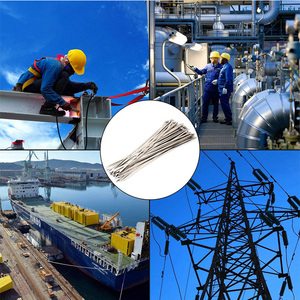 رباط كابلات من الفولاذ المقاوم للصدأ <span class=keywords><strong>304</strong></span> بقطر 4.6 مم، رباط معدني للاستخدام الخارجي، رباط كابلات للجسور البحرية، مقاوم للتآكل وذاتي القفل - Product Image 6