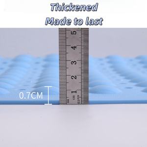 Tapis de douche triangle antidérapant tapis de bain quadrant respectueux de la peau tapis de douche d'angle avec ventouses, blanc - Product Image 4