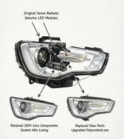 Conjunto de Faros Bi-Xenón Remanufacturados para Audi A4 S4 B8.5 2013-2016 con AFS Adaptativo D3S 35W 12V Calidad OE