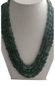 Collier en émeraude de 3 carats, design super tendance, pierre précieuse en vrac, 20 pouces, pour les soirées, prix de gros, brins, dernières tendances - Product Image 2