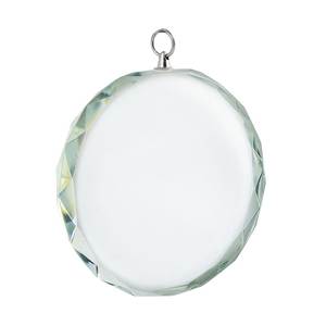 Medaglia in Cristallo Bianco 60x60x12 mm, Trofeo Rotondo Sfaccettato - Product Image 1
