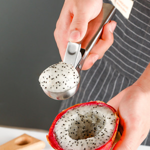 Cuillère à glace en acier inoxydable, ensemble de 2 pièces, facile à nettoyer, outil pour fruits et légumes, bouleuse à melon - Product Image 3