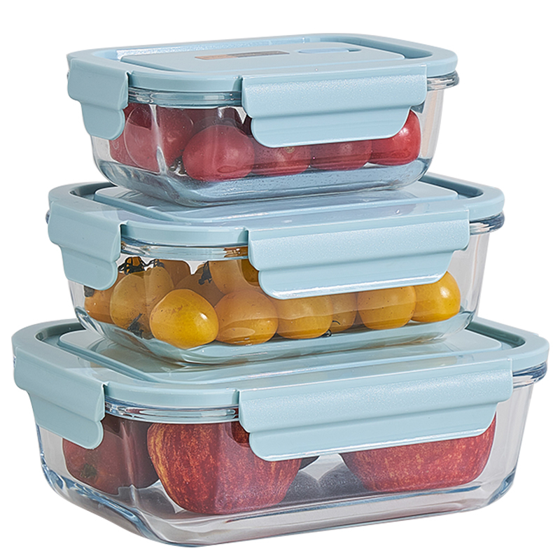 Hot Sales Heatable Microwave Safe BPA Free Leakproof High Borosilicate Glass Dishwasher Safe Modern Food Storage Container 3 view 2