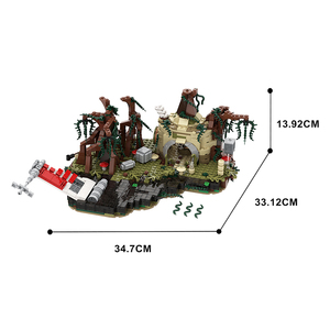 Funbuild Hot Sale MOC-19522 Dagobah Play Set <span class=keywords><strong>Star</strong></span> Empire Strikes Back Hut <span class=keywords><strong>Wars</strong></span> Sunken X-Wing Gioco Costruzioni Mattoncini Giocattolo - Product Image 2