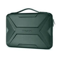 Sac à bandoulière pour ordinateur portable de 14 pouces, porte-documents EVA de style simple avec pochette, sac à main antichoc pour ordinateur