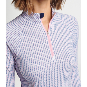 Maglietta da Golf con Logo personalizzato t-shirt da <span class=keywords><strong>donna</strong></span> a maniche lunghe con cerniera 1/4 con stampa elasticizzata maglietta <span class=keywords><strong>sportiva</strong></span> di alta qualità - Product Image 5