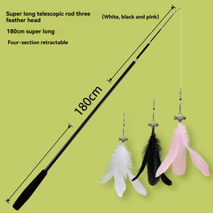 Interaktiver Vierfach-Teleskop-Glasfaser-Spielstab für Katzen mit Austauschbarem Kopf zur Selbstbeschäftigung, Mindestbestellmenge 10 Stück, Einfach - Product Image 5