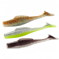 Leurre souple en forme de ver, simulé pour la pêche au brochet, au bar, au blanc-bar, au carpe argenté, au perche, 6,5 g/10 cm/1 pièce, queue en forme de pagaie, vente en gros