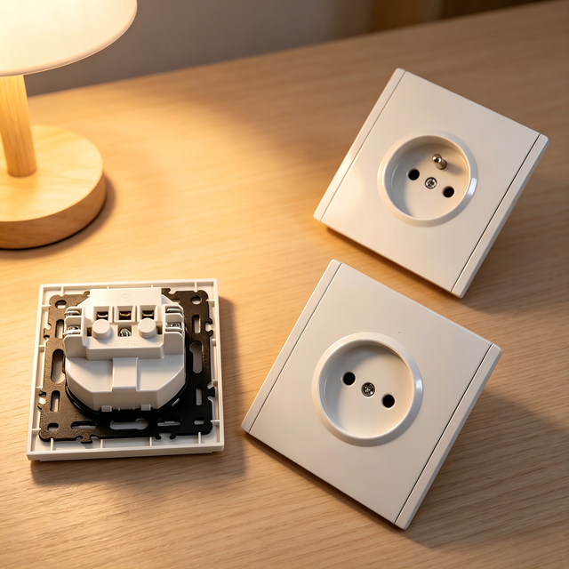 Newest Electrical Item Eu Standard French German Socket with Factory Directly Price Wall Light Switch for Home Hotel