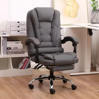 Chaise de bureau ergonomique à repose-pieds rétractable la plus vendue, chaise de bureau rembourrée pour les dirigeants, idéale pour les longues sessions de travail