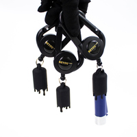 BEYOU Porte-briquet rétractable avec clip porte-clés, accessoire de fumeur portable, plastique noir ovale