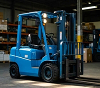 Carrello Elevatore Elettrico RONGYU RY100 da 2,5 Tonnellate con Batteria agli Ioni di Litio 60V/220V, Pneumatici Solidi, Traslatore Laterale Idraulico e Lunga Autonomia