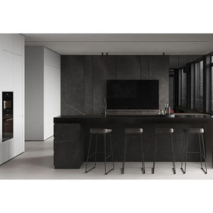 קל עיצובים פולימר מטבח ארון דלתות ומגירה חזיתות עם נסתרת מטבח ארון ידית מודרני מחורץ מטבח ארון - Product Image 6