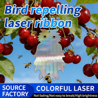 Hibou Réfléchissant Suspendu en Plastique avec Effet Laser Double Face, Répulsif d'Oiseaux Extérieur, Ornement Décoratif pour Jardin, Cour et Ferme