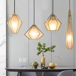 Fashion Design Modern Luxury Handmade Blown Green Glass Chandelier Lamps Minimalist Living Room Pendant Light