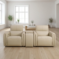 Komplettes Wohnzimmer-Set mit 2 Relaxsessel-Sofas
