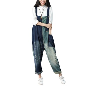 Tuta da <span class=keywords><strong>Donna</strong></span> Primavera 2026 Nuova Collezione, Stile Boutique all'Ingrosso, Denim Colorato con Patchwork e Strappi, Spalline Larghe - Product Image 5