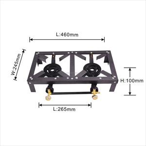 C02B Table <span class=keywords><strong>de</strong></span> <span class=keywords><strong>cuisson</strong></span> à gaz <span class=keywords><strong>en</strong></span> fonte à 2 brûleurs, poêle à flamme <span class=keywords><strong>en</strong></span> acier d'<span class=keywords><strong>angle</strong></span> pour l'extérieur et la maison, économe <span class=keywords><strong>en</strong></span> énergie, classe a pour les hôtels - Product Image 6