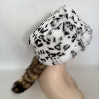Gorro de Mapache Auténtico con Cola para Hombre y Mujer, Gorro de Piel de Conejo Estilo Davey Crockett, Gorro Ruso Ushanka de Piel