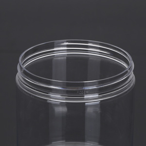<b>Plastic</b> Jar 500Ml Transparent Cylinder Pet Cosmetic <b>Packaging</b> Wide Mouth For Cream - Product Image 2