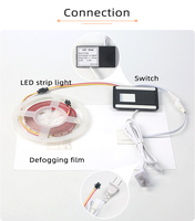 Capteur de mouvement infrarouge à détection par geste personnalisable DC12V 1A 12W avec variateur d'intensité, indicateur LED bleu/blanc IP22 pour LED