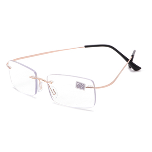 <span class=keywords><strong>Gafas</strong></span> de Lectura de Alta Calidad para Hombre y Mujer, Montura Metálica Cuadrada sin Aro, Anti Luz Azul, para <span class=keywords><strong>Presbicia</strong></span> - Product Image 4
