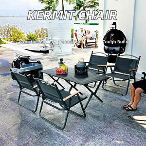 Chaise pliante de jardin ZhuNiu personnalisée avec impression Kermit, en acier carbone léger, cadre Oxford, haute qualité, mobilier d'extérieur moderne - Product Image 2