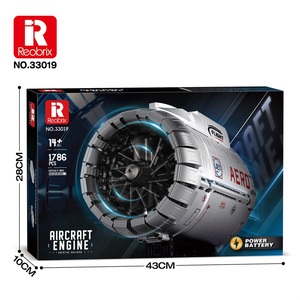 Reobrix 33019 1813Pcs Electric Aircraft <strong>Engine</strong> <strong>Model</strong> Building <strong>Kit</strong> with Detailed Structure, Rotating Parts and Display Base - Product Image 5