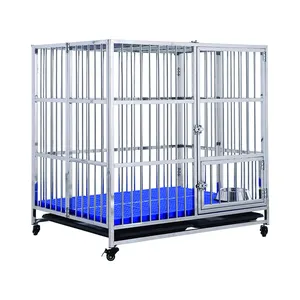 Grand Métal Cage Pour Animaux De Compagnie à vendre De Haute Qualité En Acier Inoxydable Pliant Chien Cages