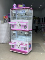 Meilleure qualité, Lucky Star Golden House, machine à griffes de type grue pour 4 joueurs, taille complète, machines à griffes de type grue japonaises pour les entreprises