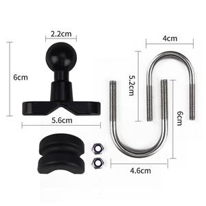 Fábrica al por mayor motocicleta smartphone titular aleación de aluminio manillar montaje U-lock U-forma soporte bicicleta teléf - Product Image 2