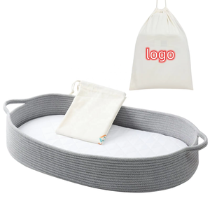 Moderno Cesta <span class=keywords><strong>De</strong></span> Ratan Con Forro Cestas Decorativas Con Agitadoras Madera Mango Juguete Ganchillo Cambio <span class=keywords><strong>De</strong></span> <span class=keywords><strong>Bebe</strong></span> <span class=keywords><strong>Moises</strong></span> Asas - Product Image 4