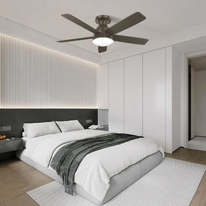 Moderno inteligente 44 pulgadas 5 aspas negro Dc Motor Led ventilador de techo con ventilador de techo de perfil bajo con luces y control remoto para el hogar - Product Image 2