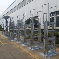 Mirador pliante Mobile en acier aluminium, plateforme d'échelle 5 marches, escalier pliable avec cage de sécurité pour l'industrie chimique, 6 pièces 20 #