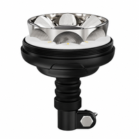 ECE R65 LED-Blitzleuchte 16W 12V 24V Flexi DIN-Stangenmontage Bernsteinfarbenes Blinklicht für Traktoren und LKWs