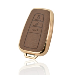 Flip Fob pour boîtier en or Toyota <span class=keywords><strong>Priu</strong></span> intérieur pour Toyota Prius 2004 à 2010 Toyota Land Cruiser Sahara à distance TPU couverture de clé de voiture - Product Image 1