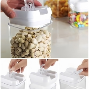 7 Uds. Contenedores de almacenamiento de alimentos herméticos contenedores de cereales de plástico sin BPA con tapas de bloqueo para almacenamiento de organización de despensa de cocina - Product Image 4