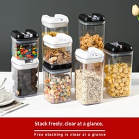Boîte de conservation alimentaire à cinq compartiments, type presse, en plastique, sous vide, pour cuisine, avec fermeture facile, 1-2L, design moderne