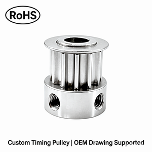 <span class=keywords><strong>Poulie</strong></span> de distribution GT2 20T personnalisée, courroie 6 mm, alésage 5 mm, avec bride et <span class=keywords><strong>vis</strong></span> de réglage pour imprimante 3D et machine de gravure CNC - Product Image 3