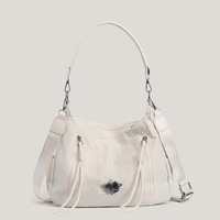 Sac à main de voyage uni pour étudiantes, grande capacité, multi-zippé, style décontracté, sac bandoulière pour femme