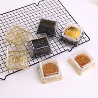 Emballage de conteneur de boîte à dessert alimentaire blister à clapet emballage de bombe de bain en plastique PET personnalisé boîtes à gâteau transparentes recyclables