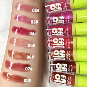New Arrive MNSIMLE Vegan Shiny Moisturizing Hydrates Smooth Private Label Transparent Plumping Lip Oil Gloss