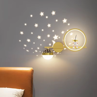 Applique Murale LED Industrielle Simple et Créative, Motif Lune, Astronaute, Tête de Cerf, Décoration Personnalisée pour Chambre à Coucher, Éclairage Mural d'Ambiance