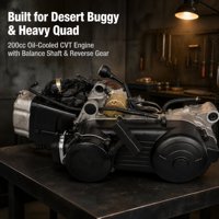 Moteur de moto monocylindre 200cc avec arbre d'équilibrage, CVT et marche arrière pour VTT et karts – Fournitures pour magasins et commerces